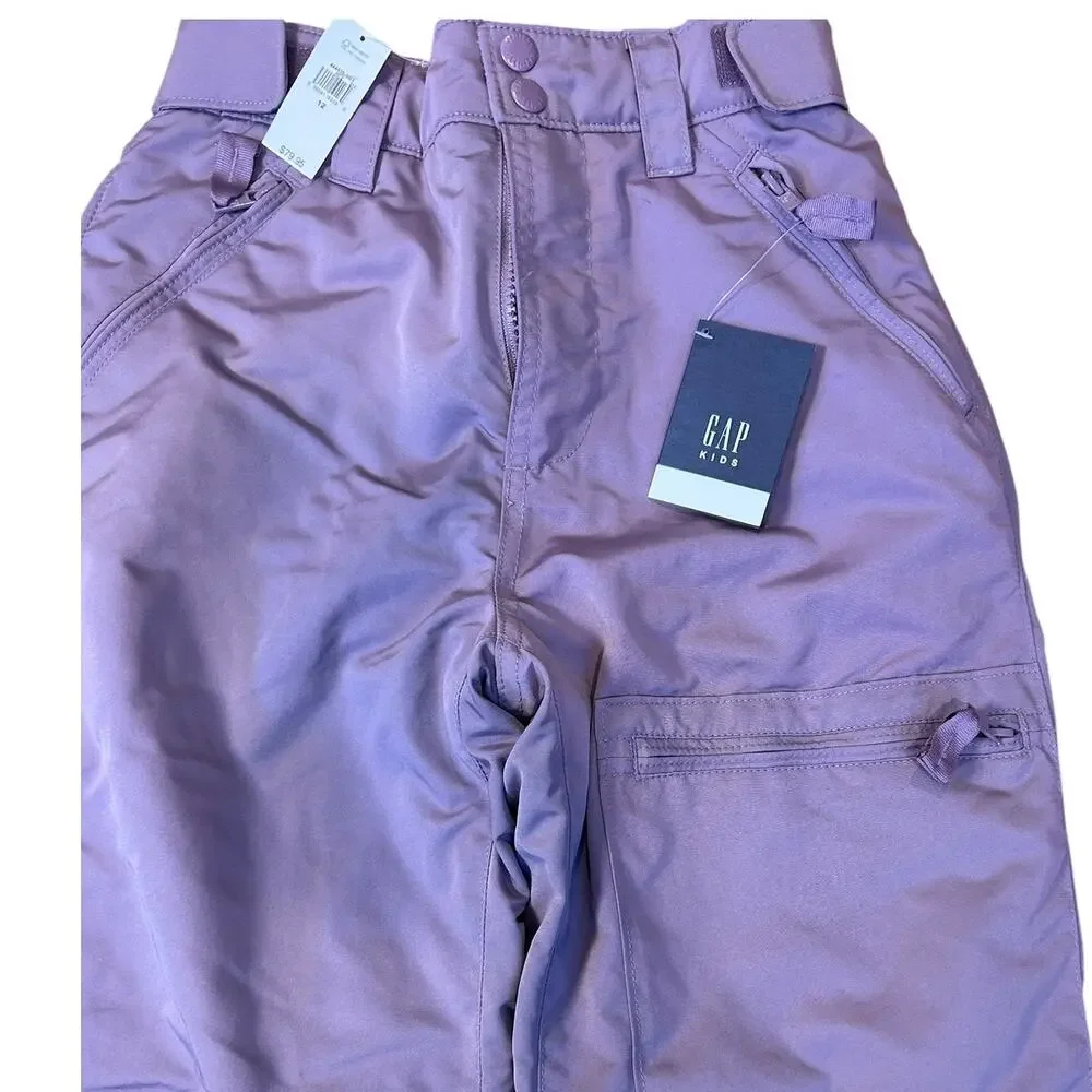 NWT GAP Kids Purple Amethyst Pull On Straight Leg Outdoor Winter Snowpants US 12